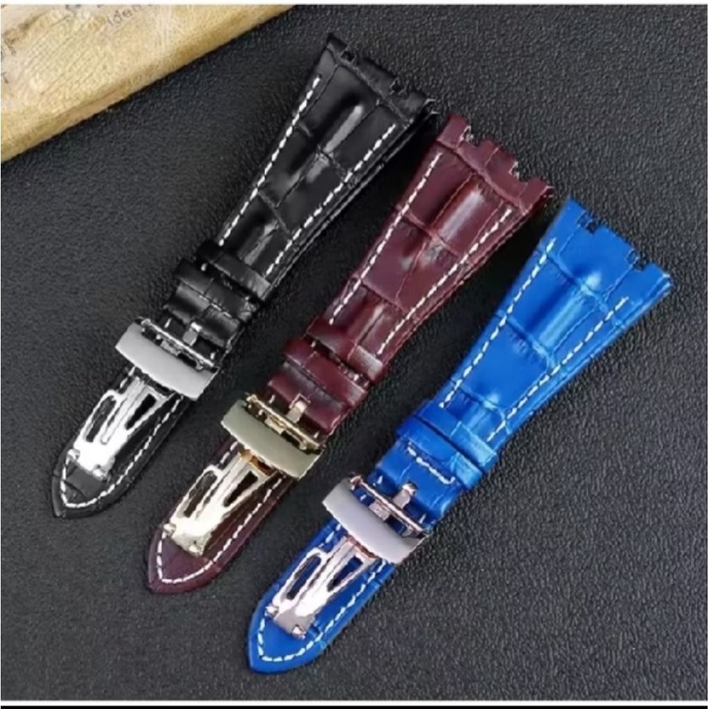 tali jam tangan kulit Audemars Piguet Strap AP Tahan Air Tahan Keringat Pria Kulit Fashion