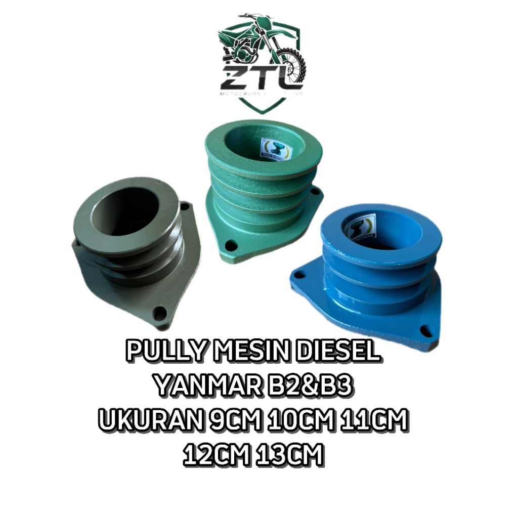 pully/pulley mesin diesel yanmar tipe B2 & B3 ukuran diameter 9cm,10cm,11cm,12cm,13cm universal