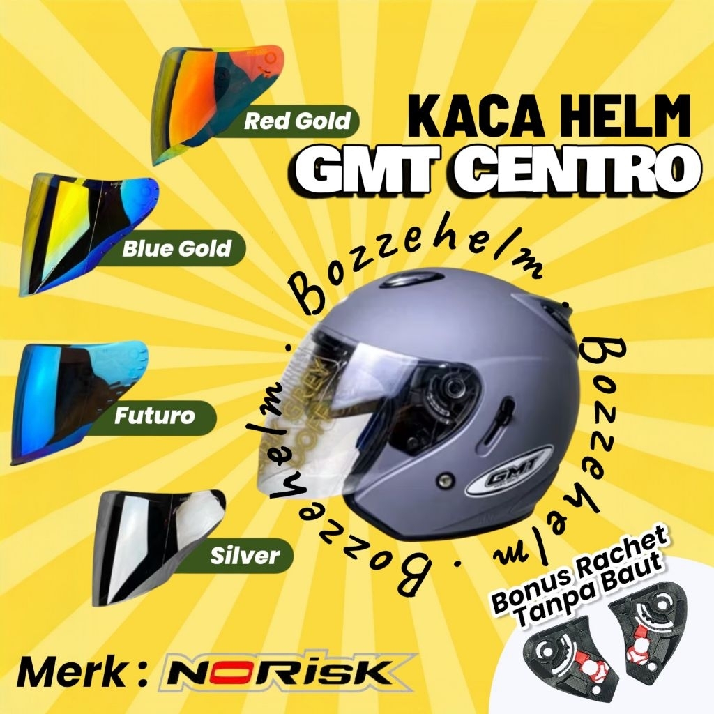 BOZZEHELM Kaca Helm GMT Centro Visor Flat GMT Centro Double Visor