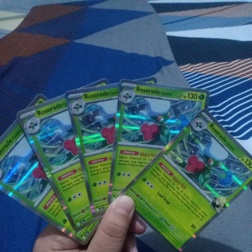 Pokemon Holo Roserade cynthia