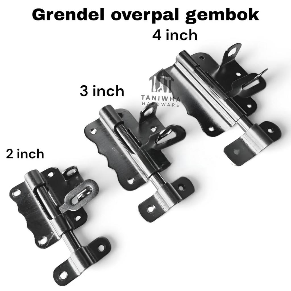 Grendel Overpal 2 In 3 In 4 In - Grendel Selot Slot Overpal Gembok Stainless Steel