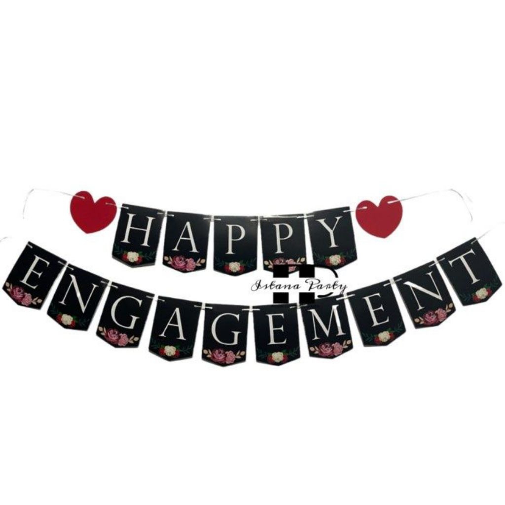 [1 PCS] Banner Happy Engagement | Flag Happy Engagement