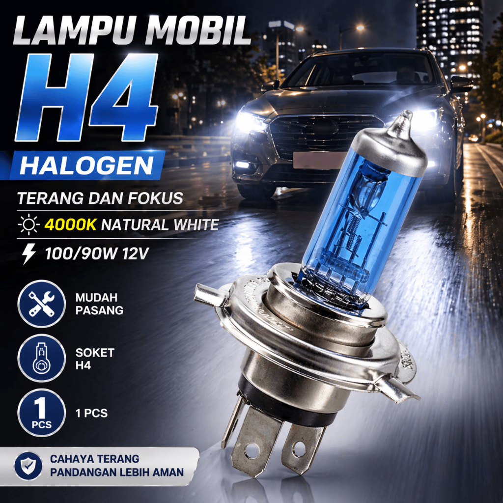 Lampu Depan Mobil Headlamp Xenon H4 Lampu Mobil Led Super Terang Bohlam Depan Halogen Lamp