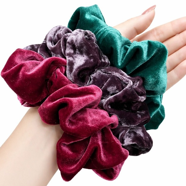 Ikat Rambut Bludru Scrunchie Bludru Jumbo Premium Kunciran Cepol Hijab Bludru Ikat Rambut Wanita Fem