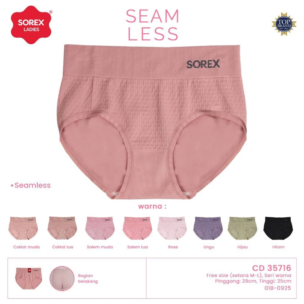(2 & 3pcs) Cd Wanita Sorex 35716 Seamless Rajut Cd Basic kzfc