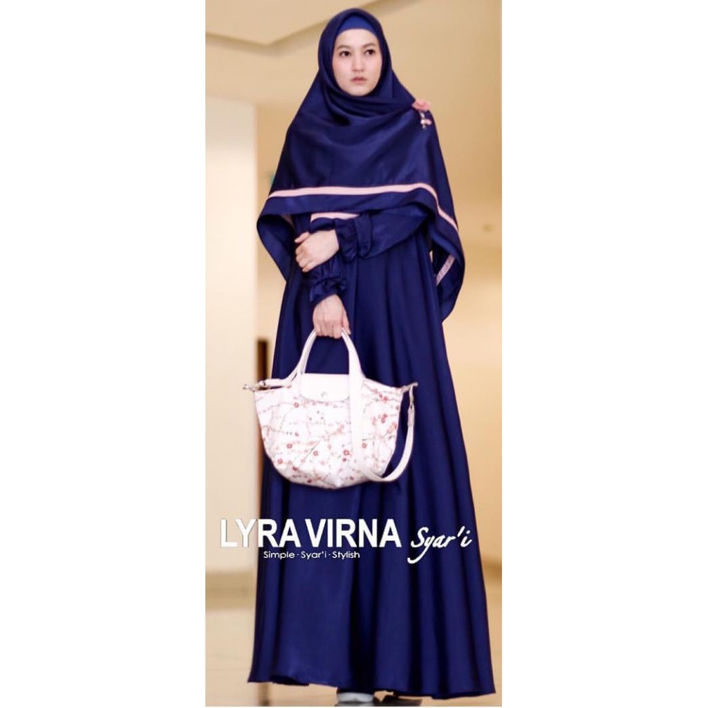 Set gamis navy Lyra virna preloved