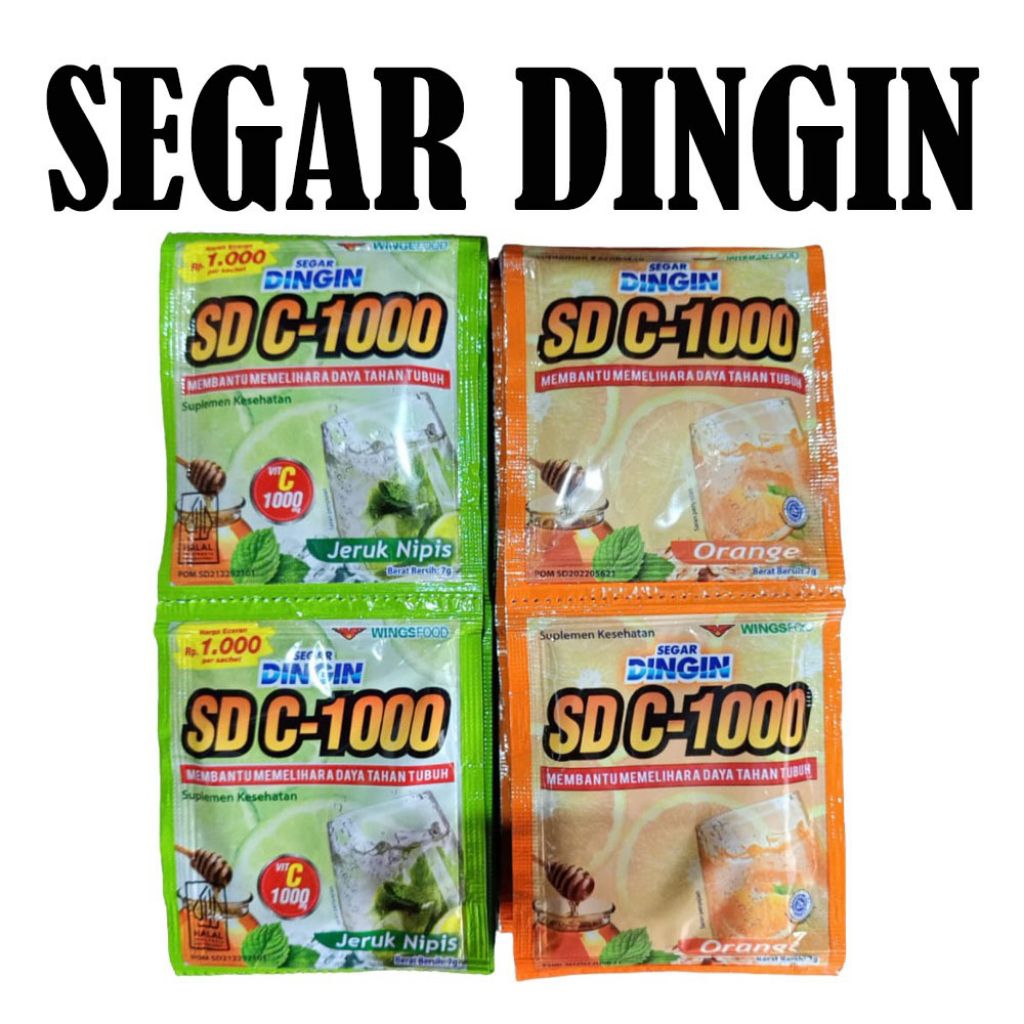 Segar dingin c1000 1 renteng isi 10pcs / SDC 1000 jeruk dan jeruk nipis