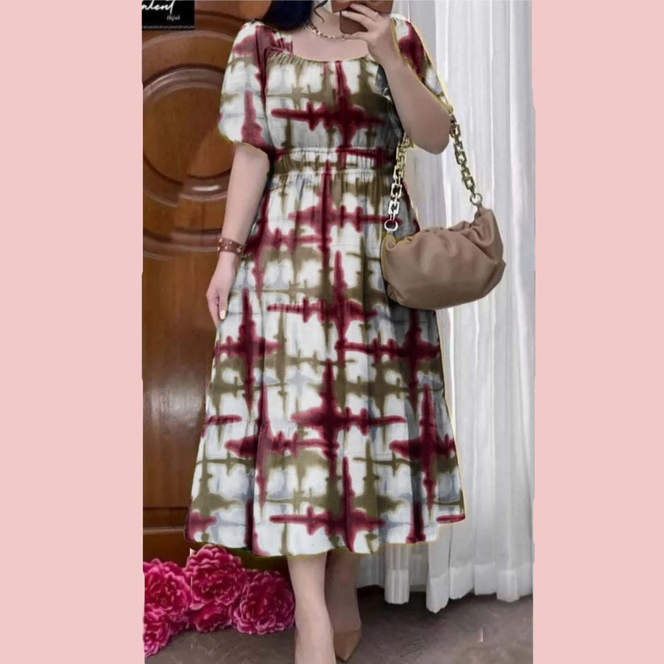 DASTER KERUT DADA TERATAI | DRESS CANDA BUSUI