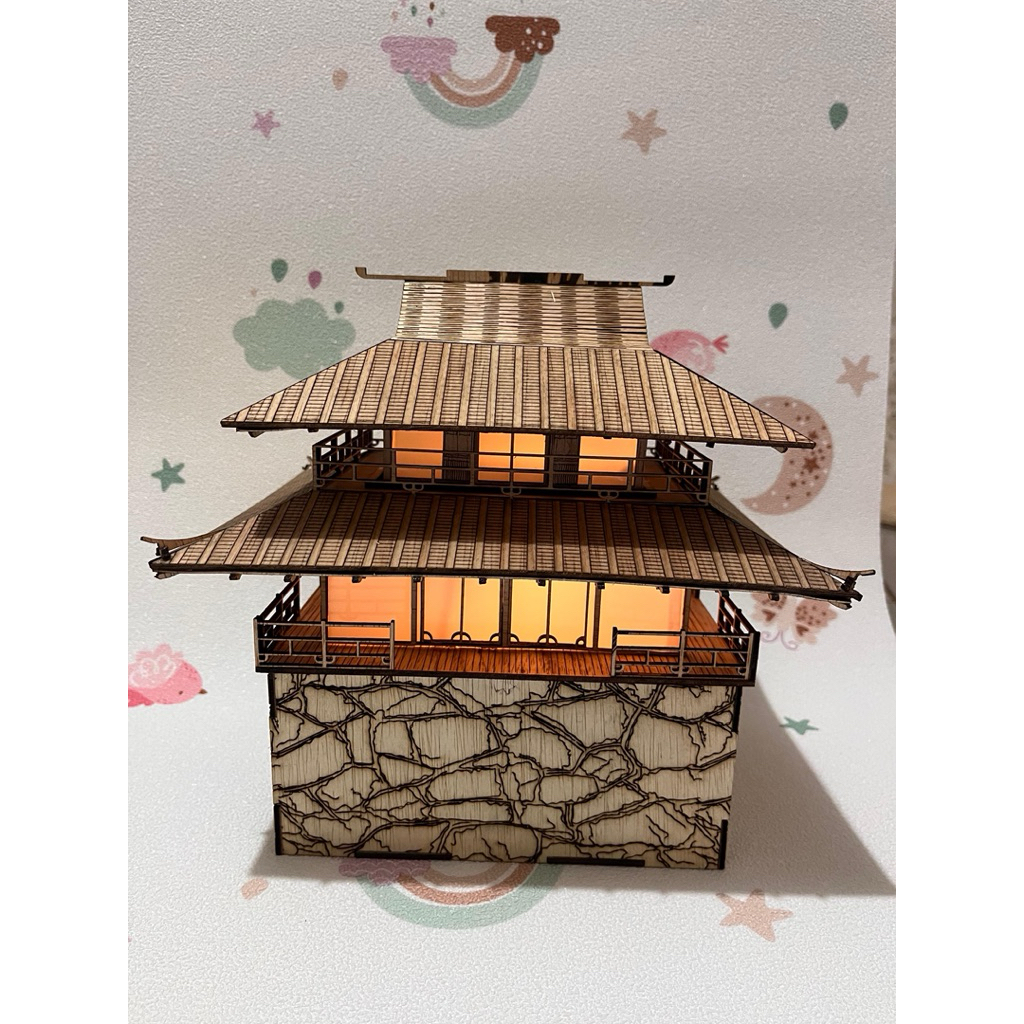 Miniatur Rumah Jepang dengan Lampu 3 warna