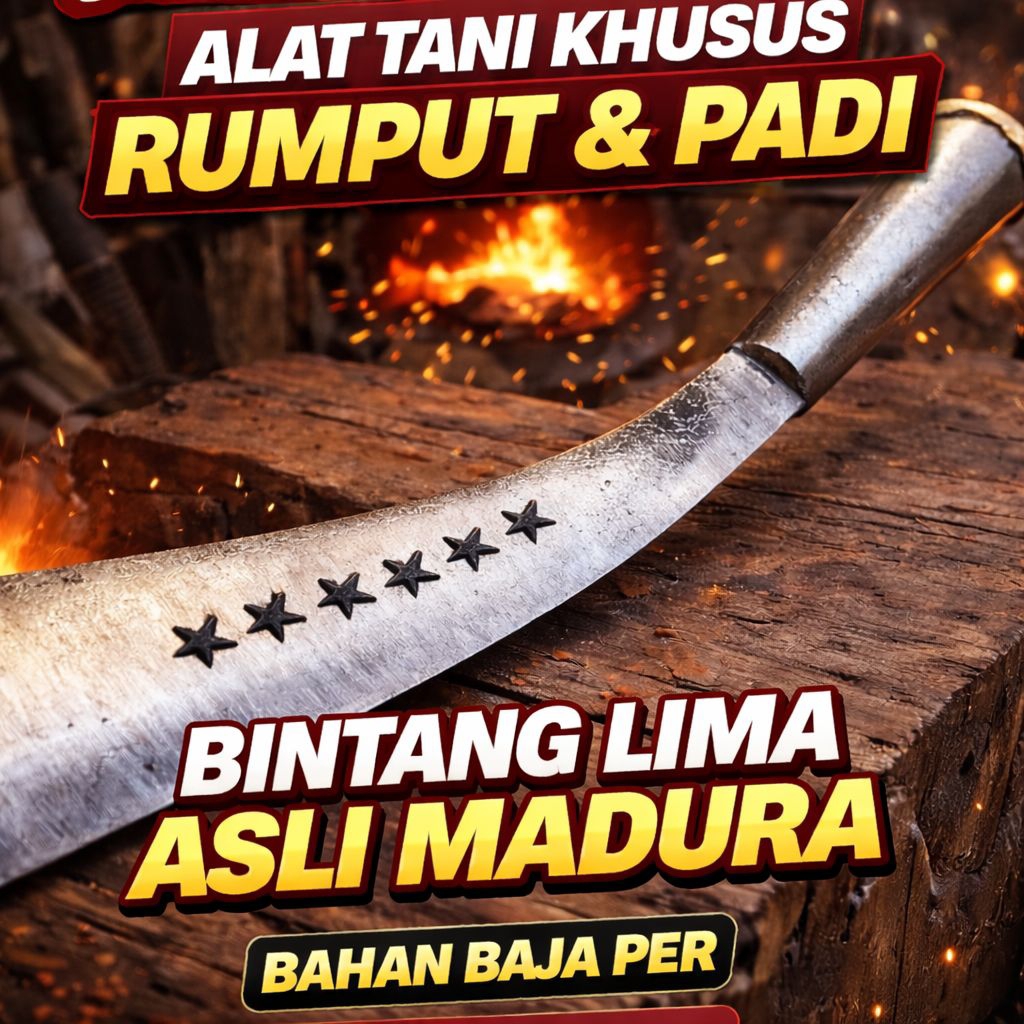 Sabit Rumput Baja Murni Bintang Lima - Tajam dan Tahan Lama
