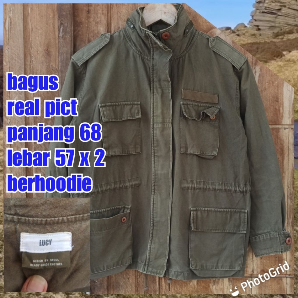 jaket parka army military gren hijau m65 fashion lucy korea