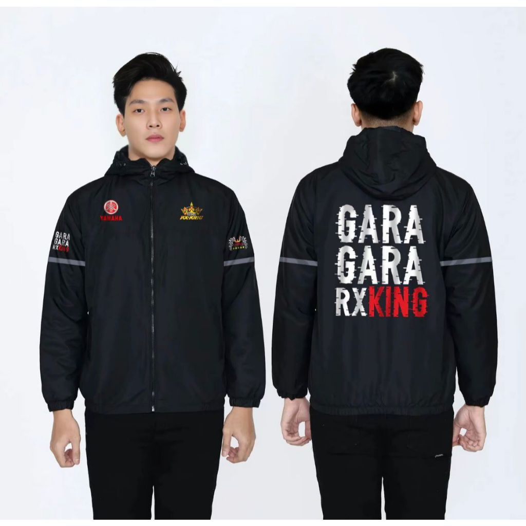 Jaket GARA GARA RX KING YRKI Jaket Parasut Unisex Pria Wanita Bahan Premium Anti-Angin Tahan Gerimis