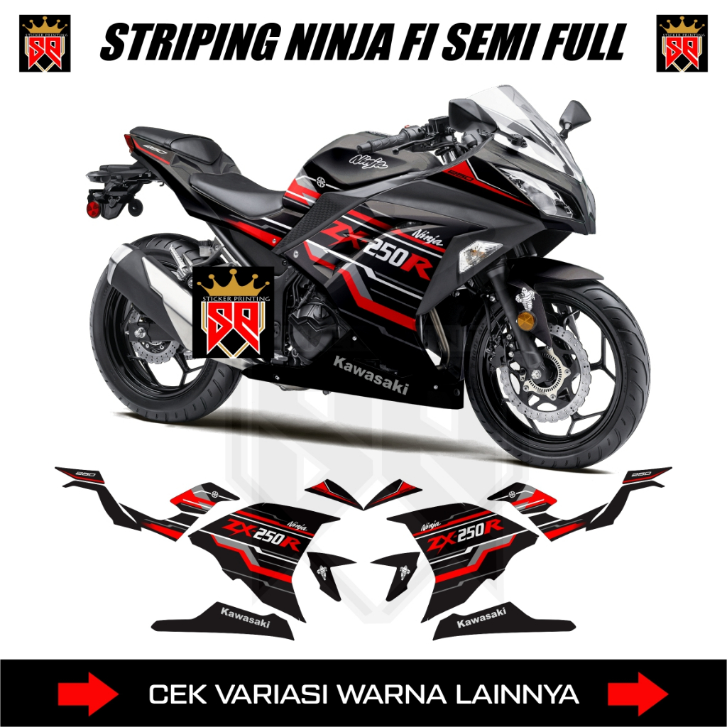 STRIPING  NINJA FI 250 OLD SEMI FULL / DECAL STIKER KAWASAKI NINJA 250 FI