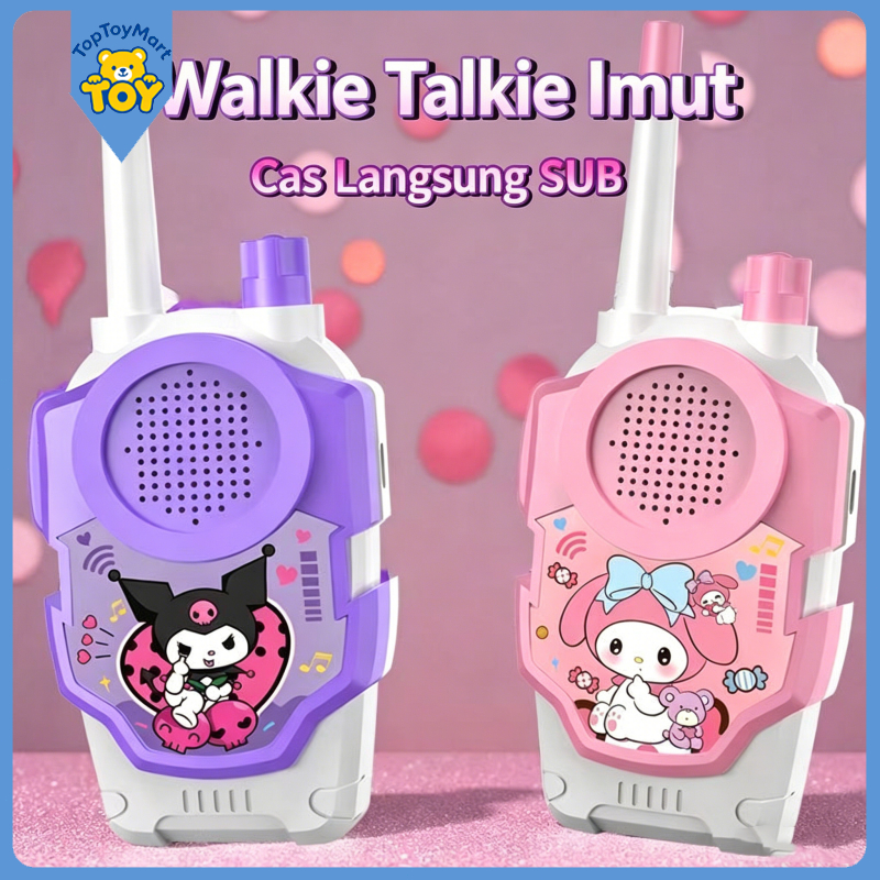 TopToyMart Walkie Talkie Mainan Anak Nirkabel Jarak Jauh 15M Edukasi Telepon 2 Pcs Hadiah