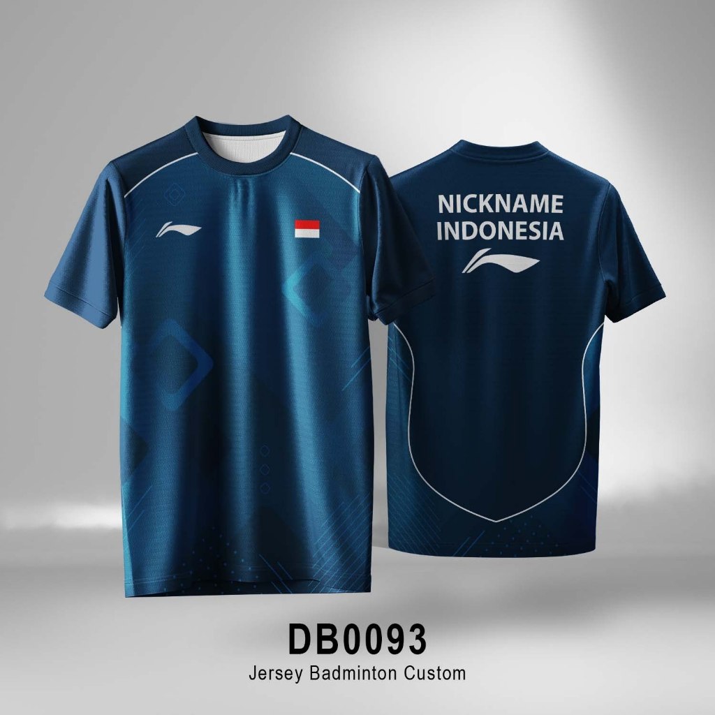 Jersey Badminton Indonesia Custom Nama Logo