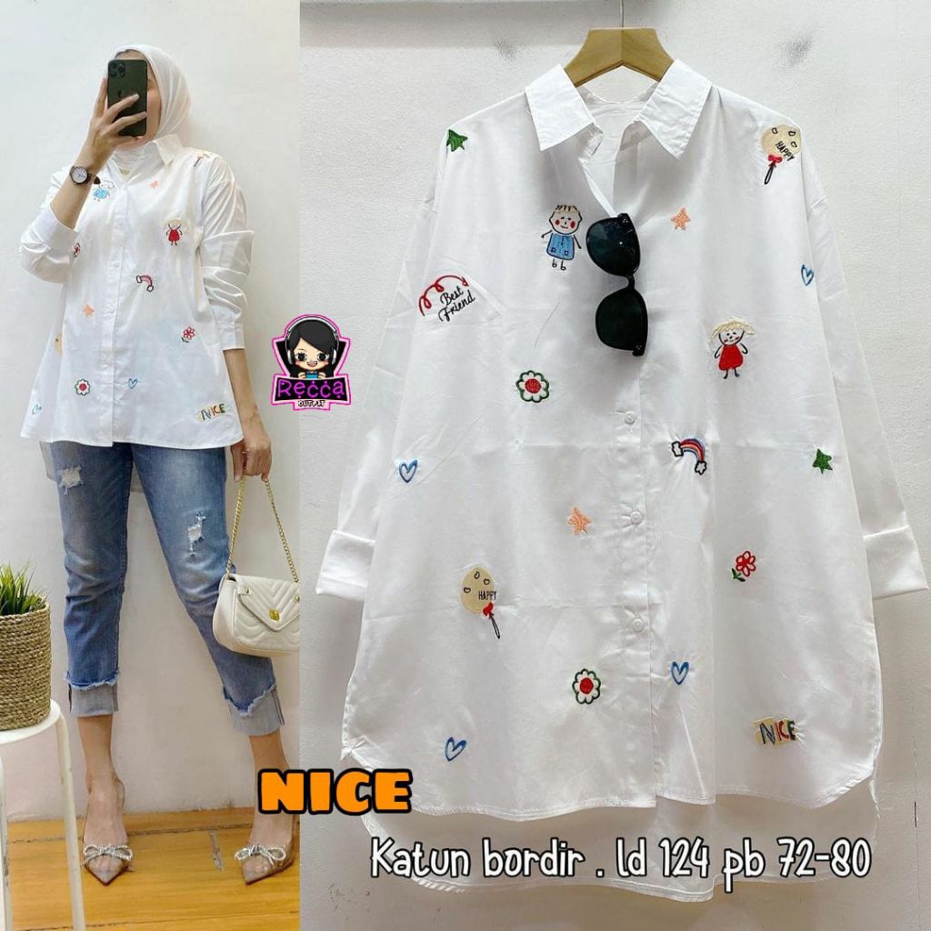 (NEW)ATASAN WANITA NICE  TUNIK JUMBO LD 128 FASHION//ENGLAND// ANSA //PEPITA //JELITA //BELME//OKLA 