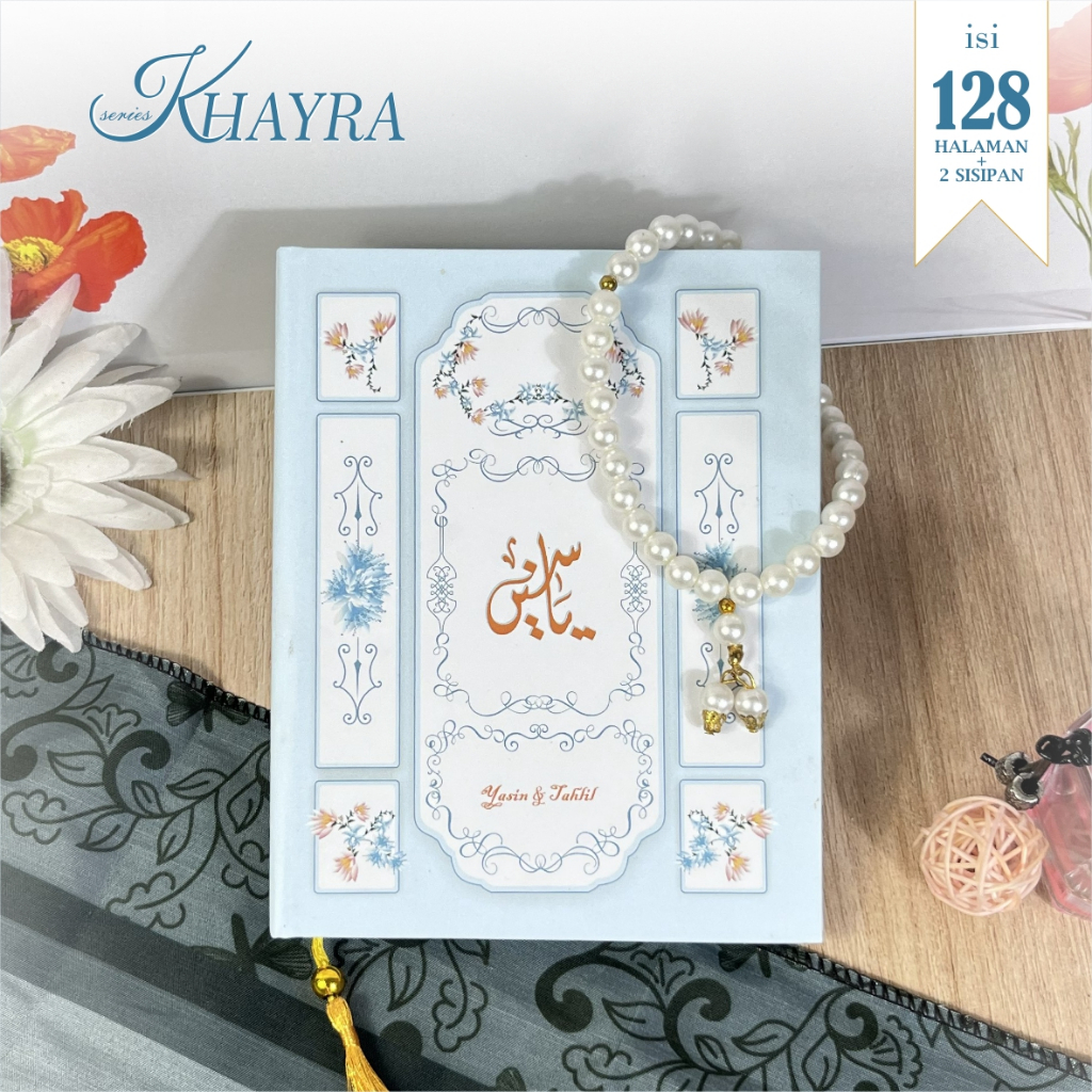 Cetak Buku Yasin dan Tahlil Hardcover custom lengkap Foto Almarhum KHAYRA 1