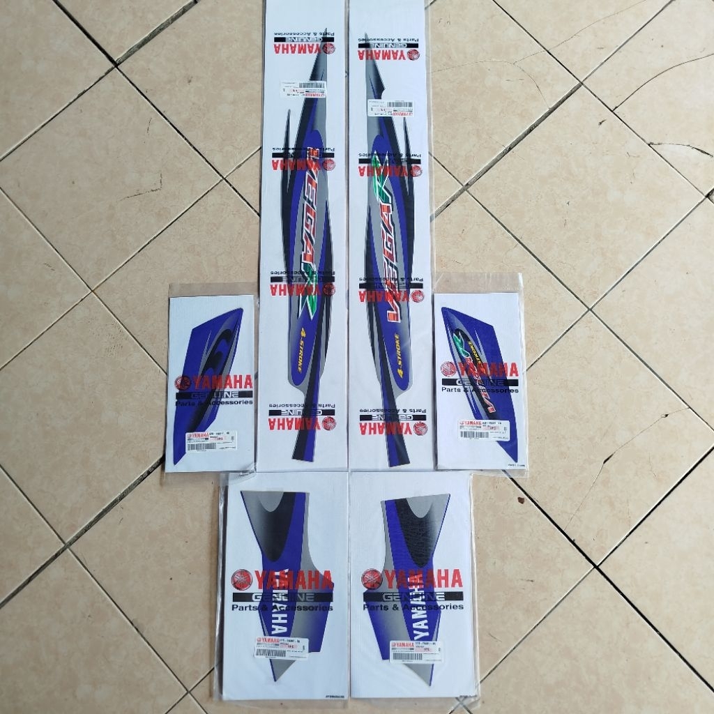 Stiker List Striping Vega R Lama Biru Silver 2005 Original YGP
