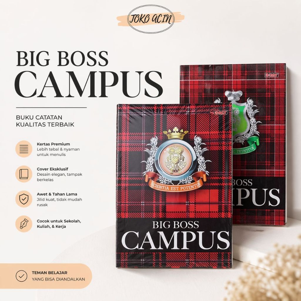 TOKOACIN | 6 Buku Tulis Big boss 42Lembar | 10 Buku Tulis BIG BOSS CAMPUS 36Lembar | Buku Tulis BIG 