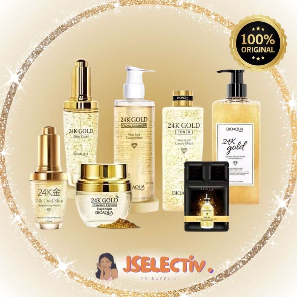 BIOAQUA 24K GOLD SERIES - SKINCARE LENGKAP // JSELECTIV X JHON KOSMETIK // Face Wash / Cream / Toner
