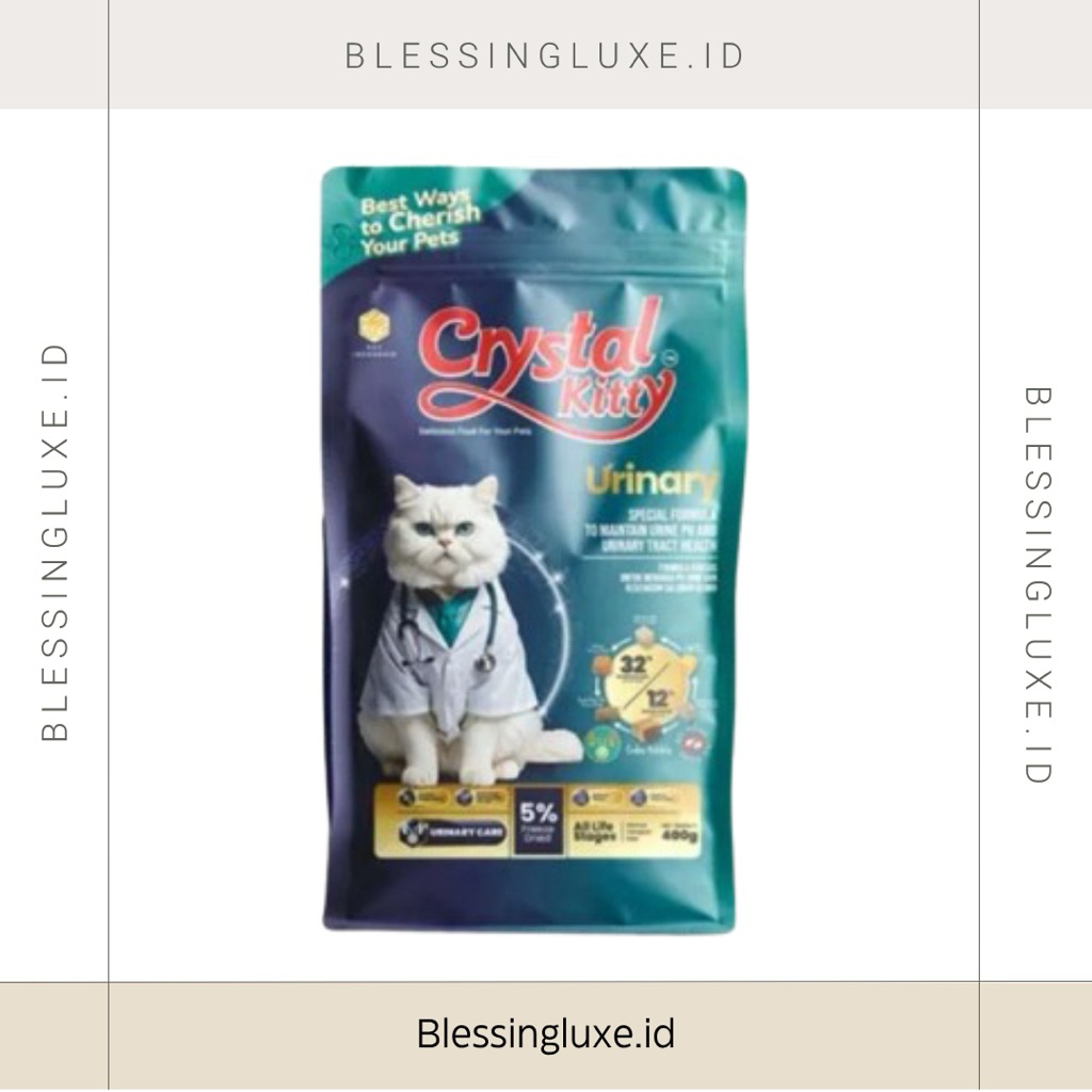 CRYSTAL KITTY URINARY DRY FOOD MAKANAN KUCING 400GR CAT FOOD URINARY