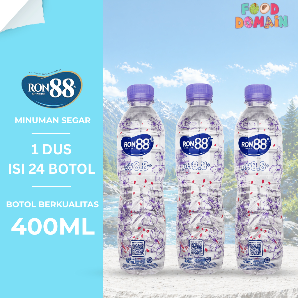 Ron88 - Alkaline 400ml Dus (24 botol) - Mineral Water Pure Life