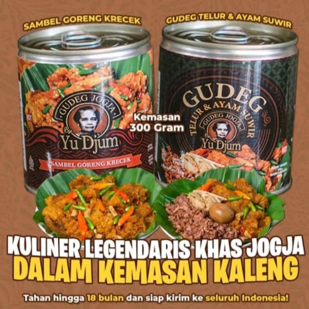 Gudeg Kaleng Yu Djum Original  Jogja 300gr