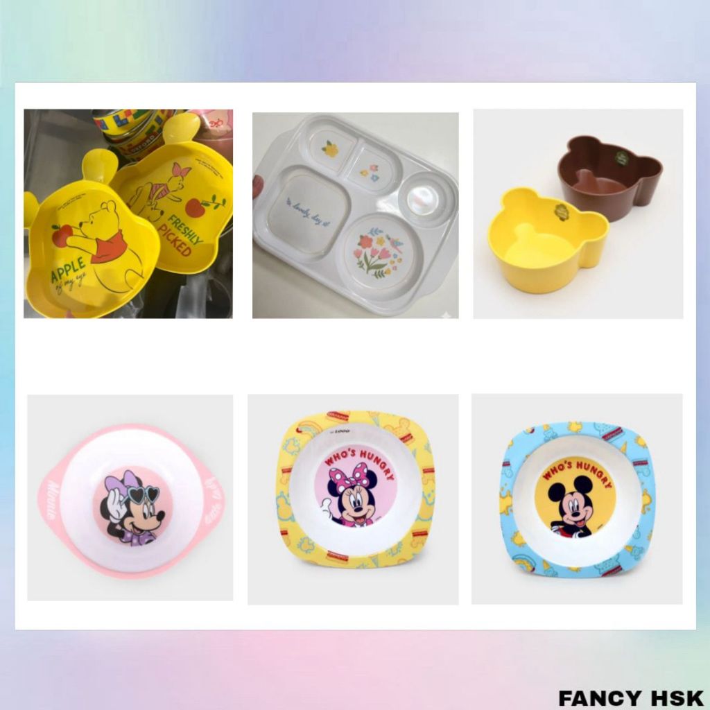 KOREA DAISO PLATE BOWL CUP PIRING MANGKOK GELAS MINNIE THE POOH MICKEY MOUSE SPRING FIGURE DSK12 DSK