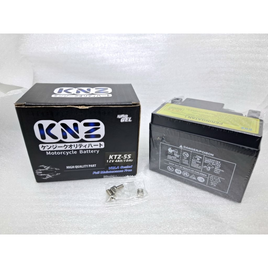 Aki KNZ KTZ5S Nano GEL Premium Aki Motor Beat/Mio J/Vixion/MioM3/Scoopy Spacy/Kharisma dll