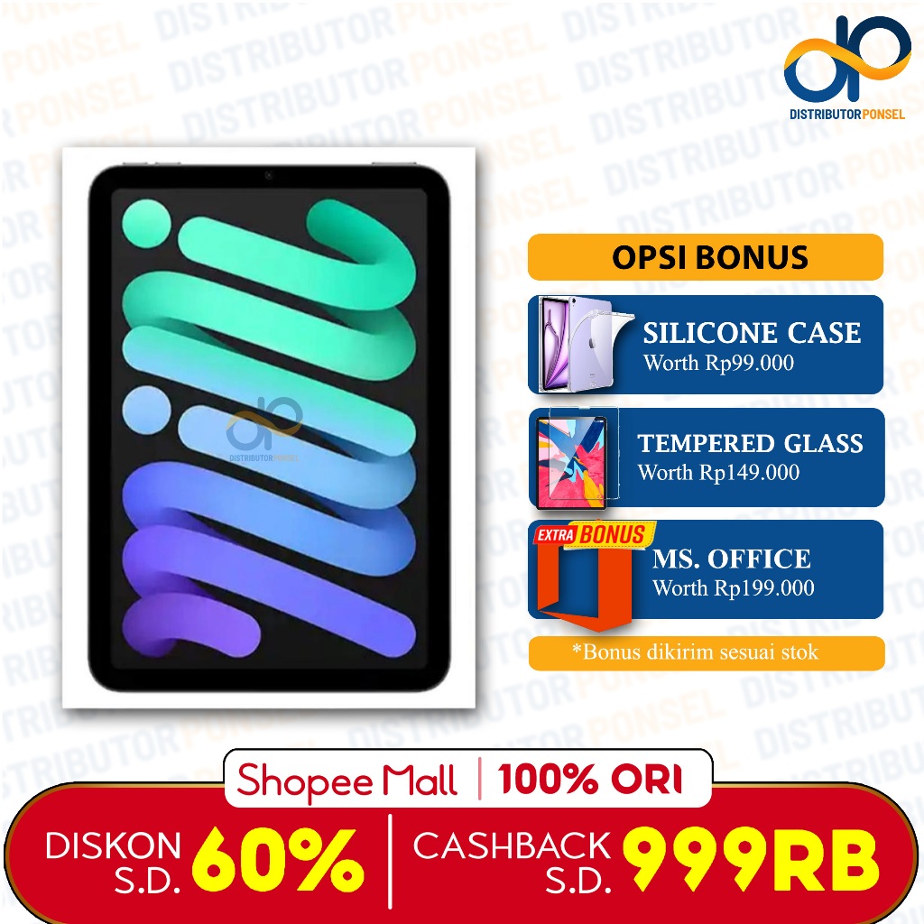 Apple [iPad] Mini 6 WiFi 256GB 64GB Garansi Apple