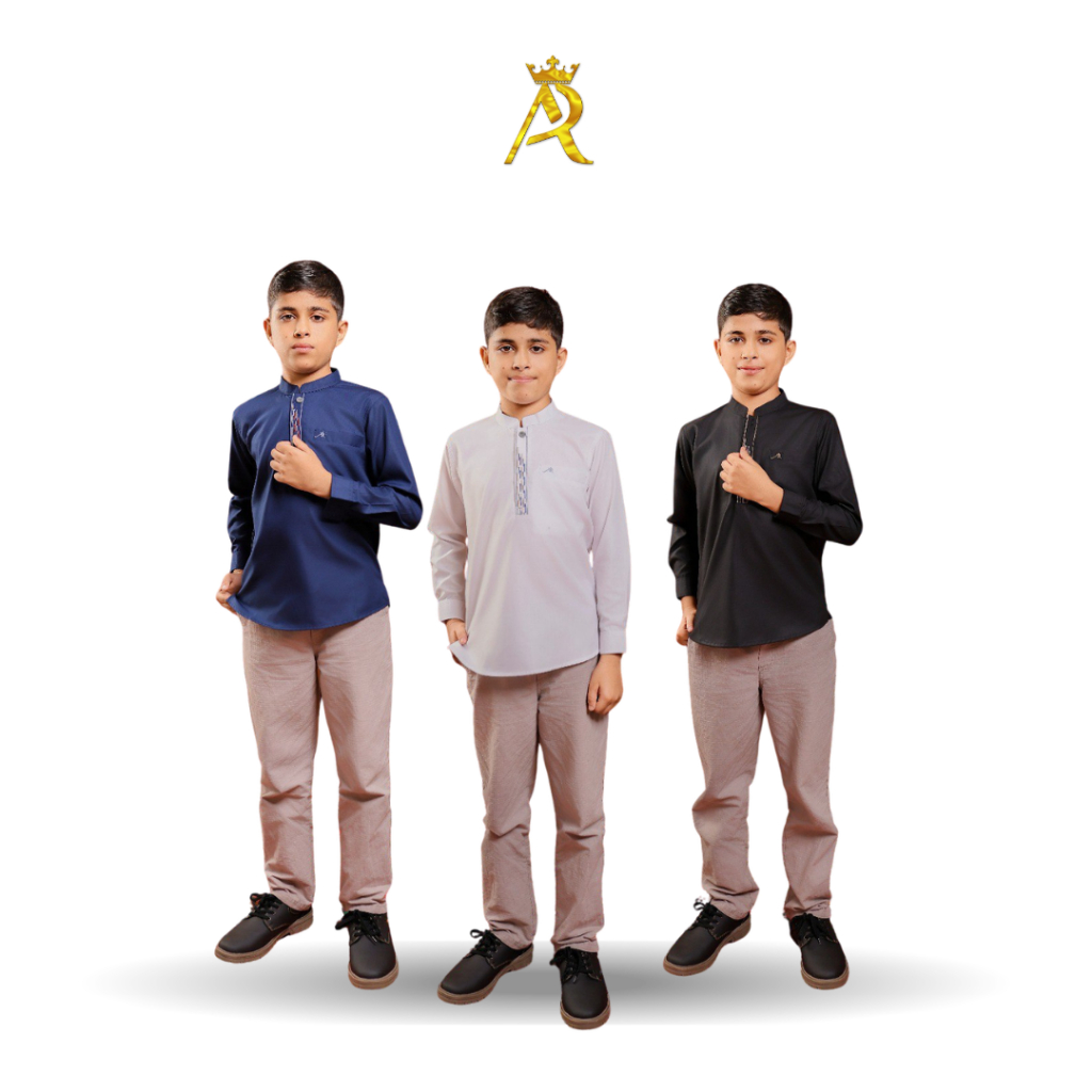Ready Stok Baju koko Lebaran 2026 Anak Lengan Panjang Kemeja Lengan Panjang Anak Zavi By Arrafi