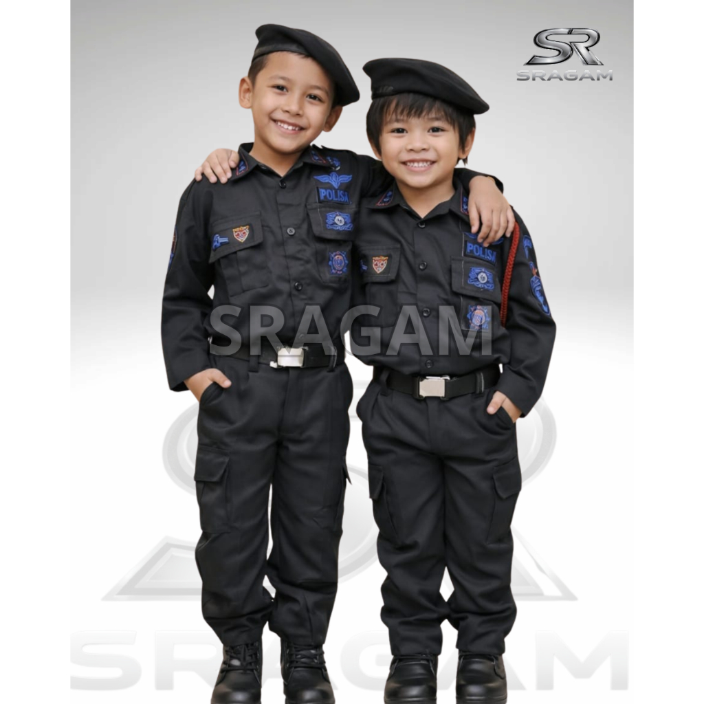SRAGAM - Baju Profesi Anak Brimob /seragam pdl brimob/costum baju pdl brimob