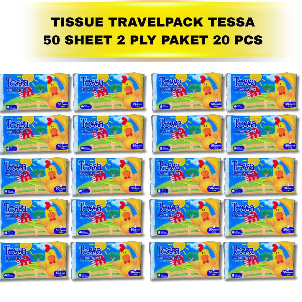 TISU TESSA 50 SHEET TRAVELPACK PAKET 20 PCS