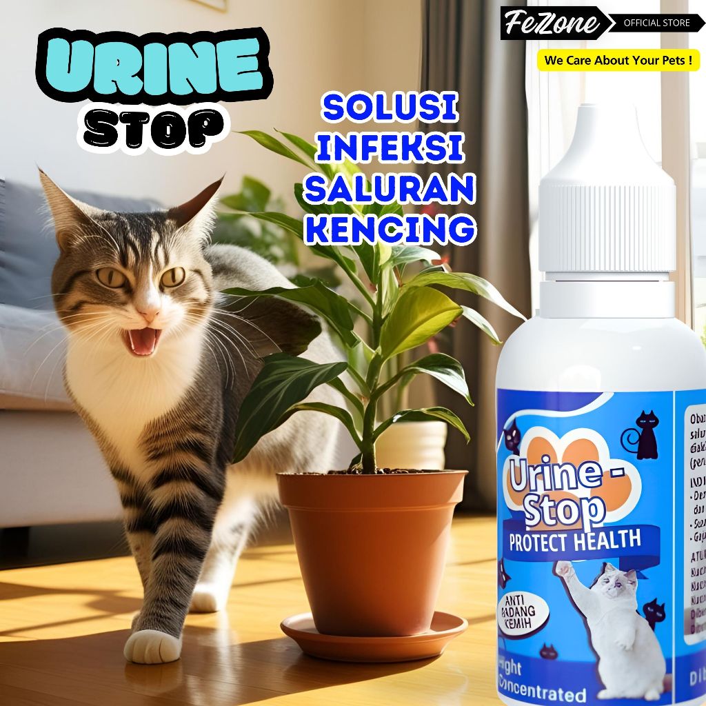 Obat Kucing Anti Radang Kemih Kencing Berdarah Susah Buang Air Kecil Pipis Kucing Ampuh FEZONE