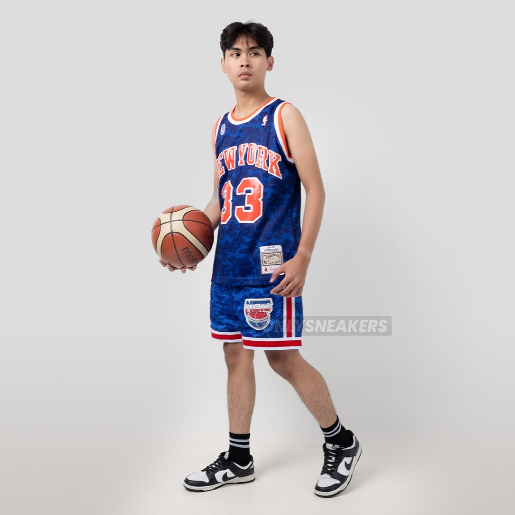 BAPE X MITCHELL NESS NEW YORK KNICKS EWING BLUE