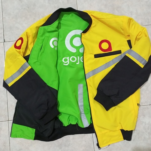 JAKET BOMBER GOJEK MAXIM BORDIR WATERPRROOF MURAH