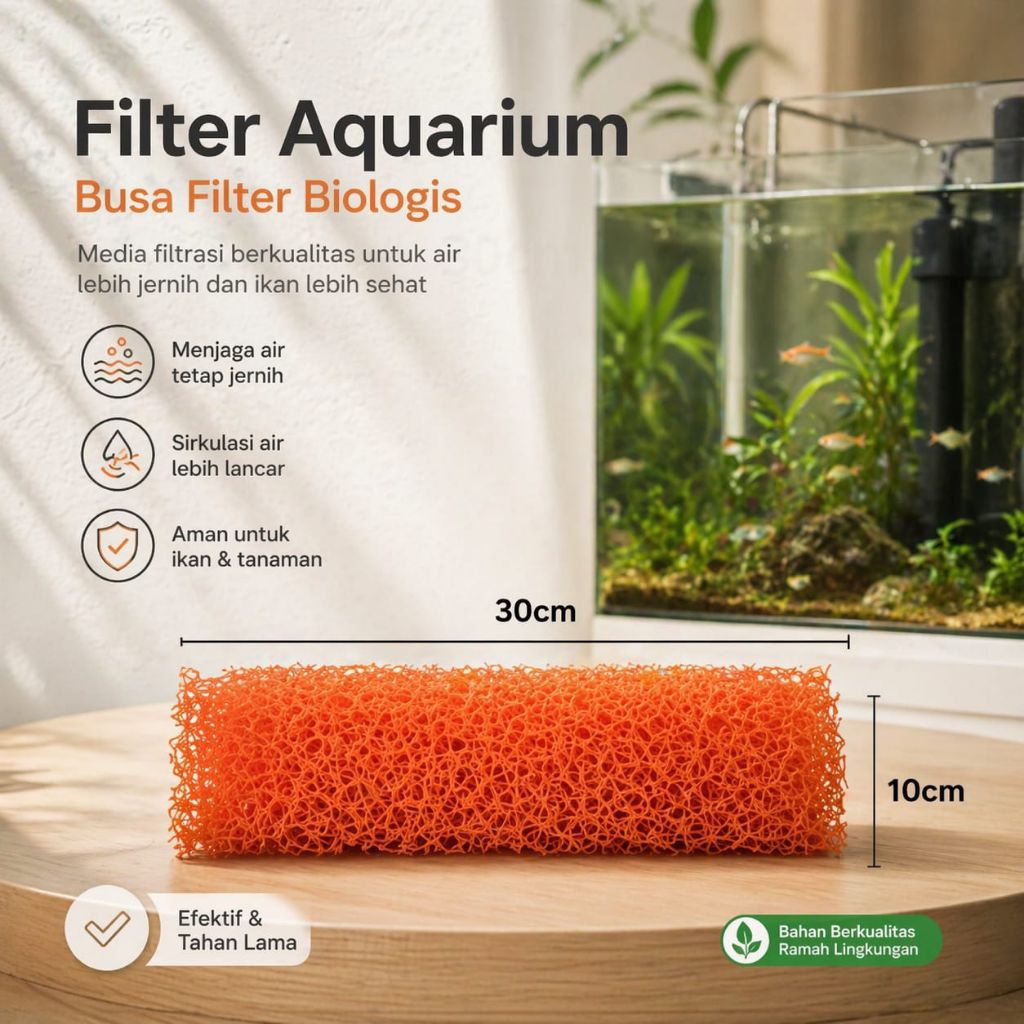 SPIRAL MATE PREMIUM 30x10CM MEDIA FILTER KOLAM AQUARIUM
