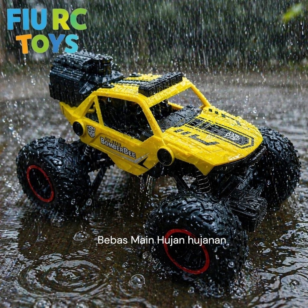 Mobil Rc Offroad 1:20 waterproof anti air ada efek spray charge super