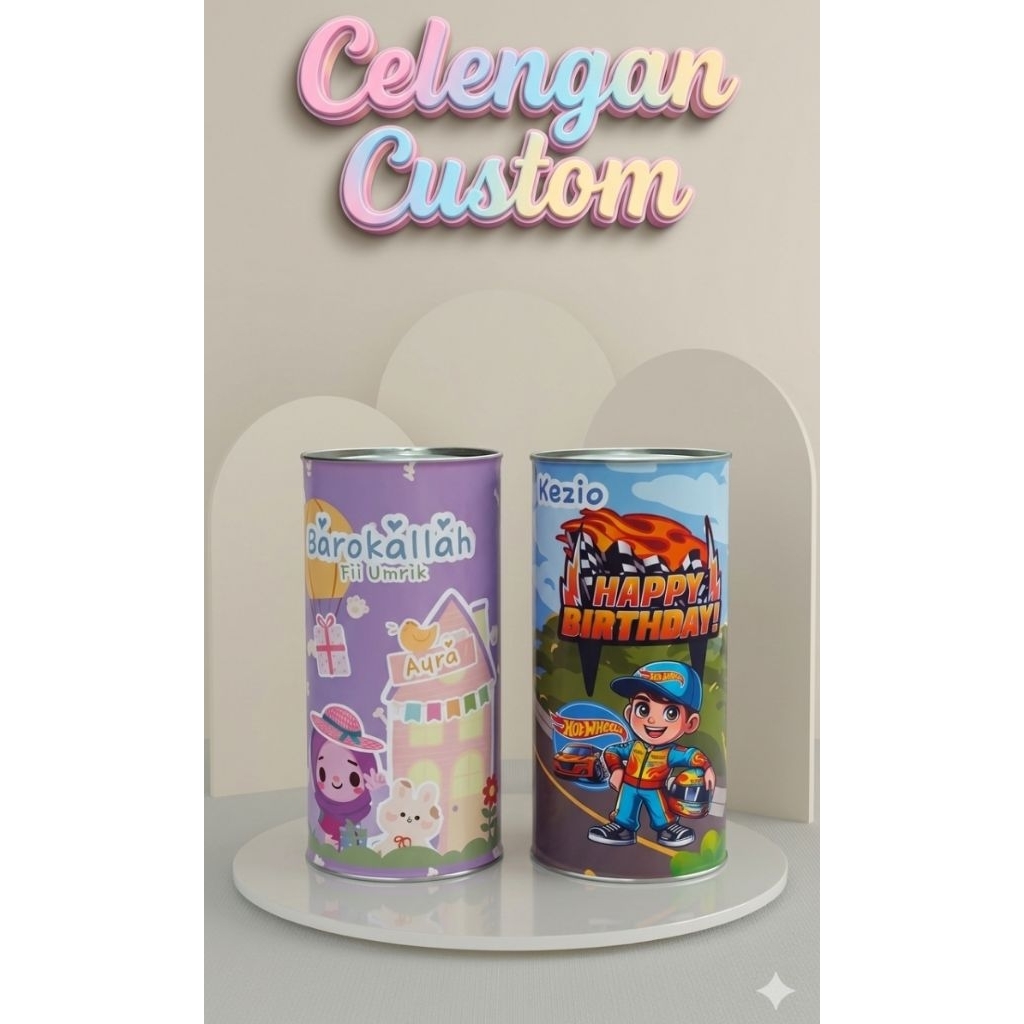 Celengan Custom nama dan desain celengan target