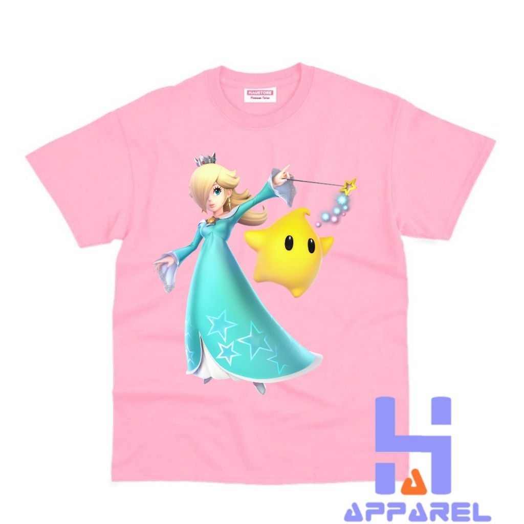 BAJU ANAK KAOS ANAK KARAKTER PRINCESS ROSALINA LUMA THE SUPER MARIO GALAXY