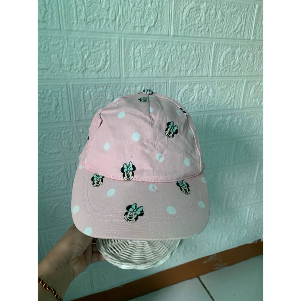 Topi H&M Pink Minnie Mouse Anak Perempuan