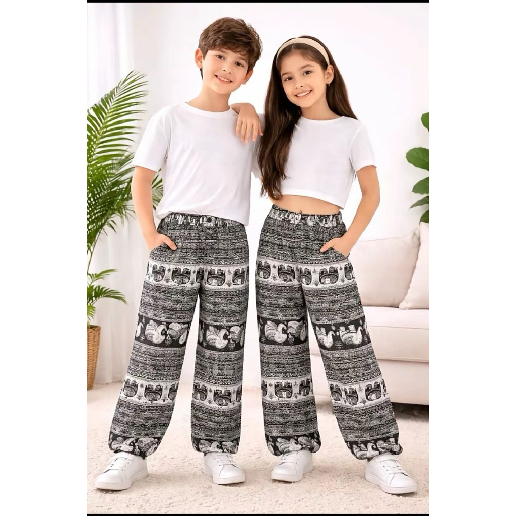 Celana Kulot Motif Gajah Celana Mihu Celana Viral Thailand Celana kekinian Hommy Panjang Rayon Premi