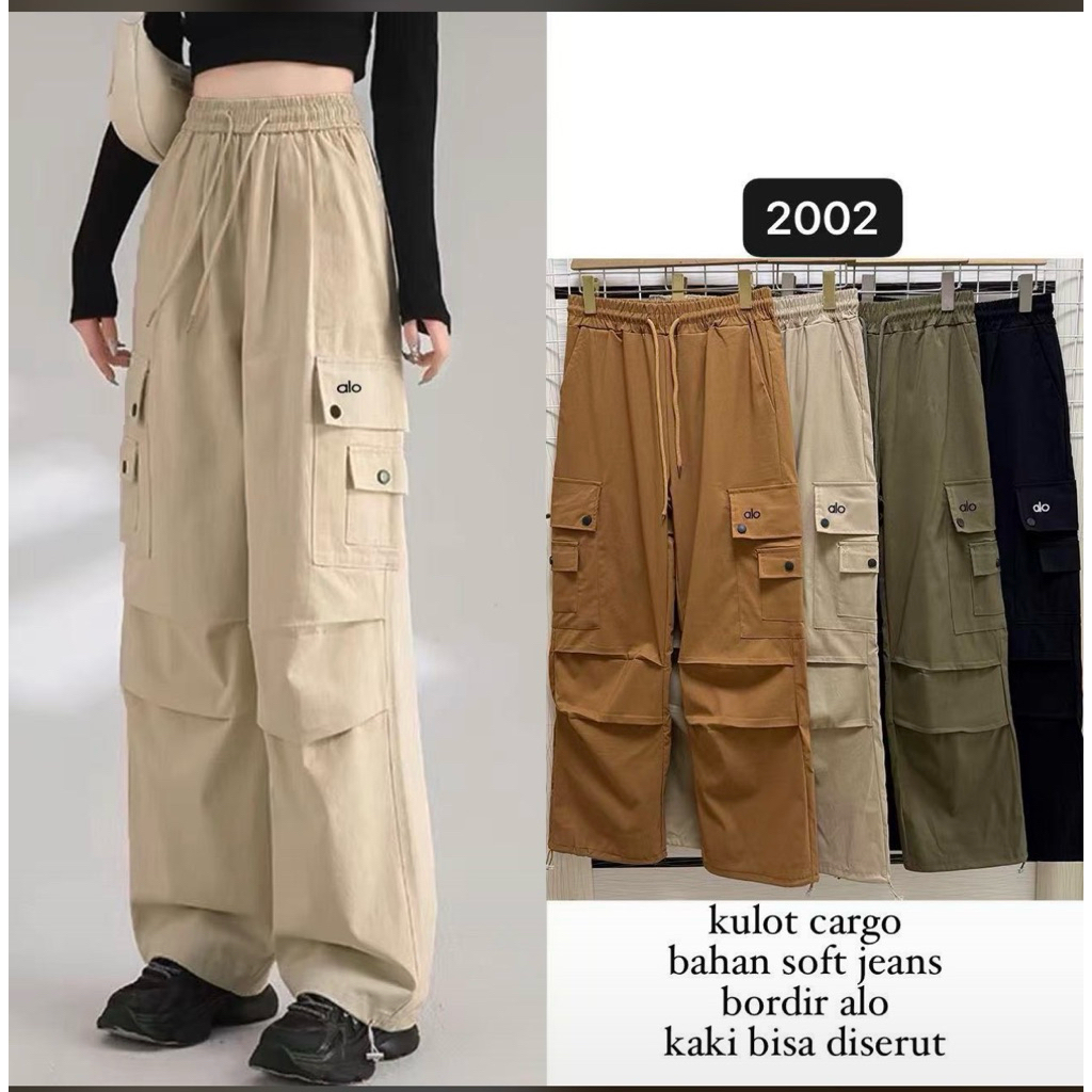 kulot cargo wanita import premium celana cargo wanita import premium
