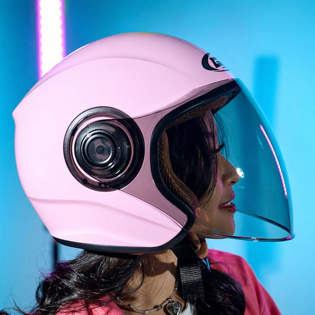 Helm GM Wanita hijab Visor Anti Silau