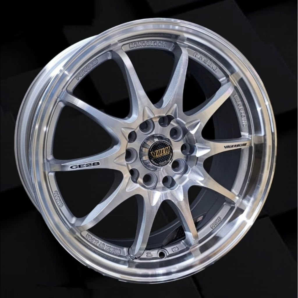 velg ring 16 CE28 FULL POLIS r16 pcd 5X100 - 5X114,3 lebar 7 et 40 velg mobil r16 velg racing ring 1