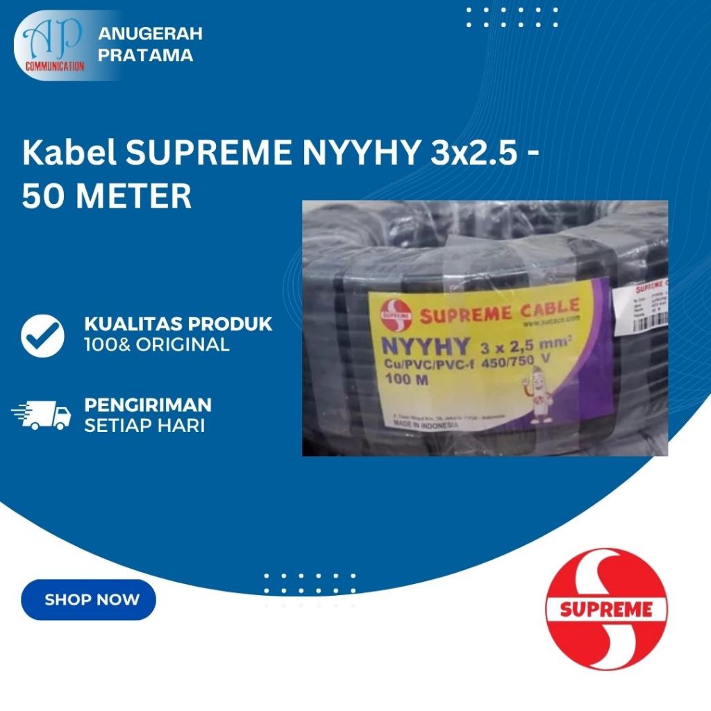 KABEL SUPREME NYYHY 3x2.5 - 50 METER