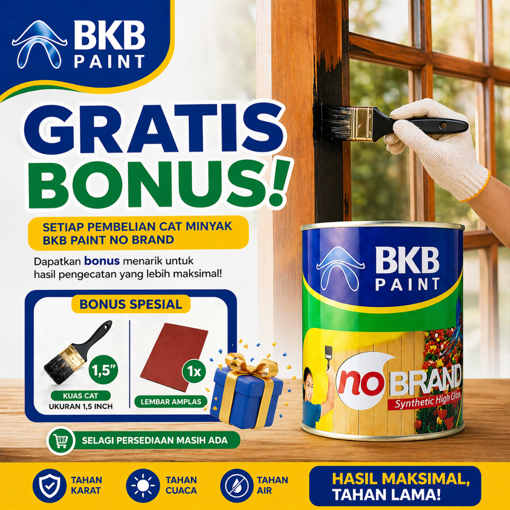 Cat Minyak Kaleng Untuk Kayu, Besi, Furniture | BKB Paint No Brand 1Kg