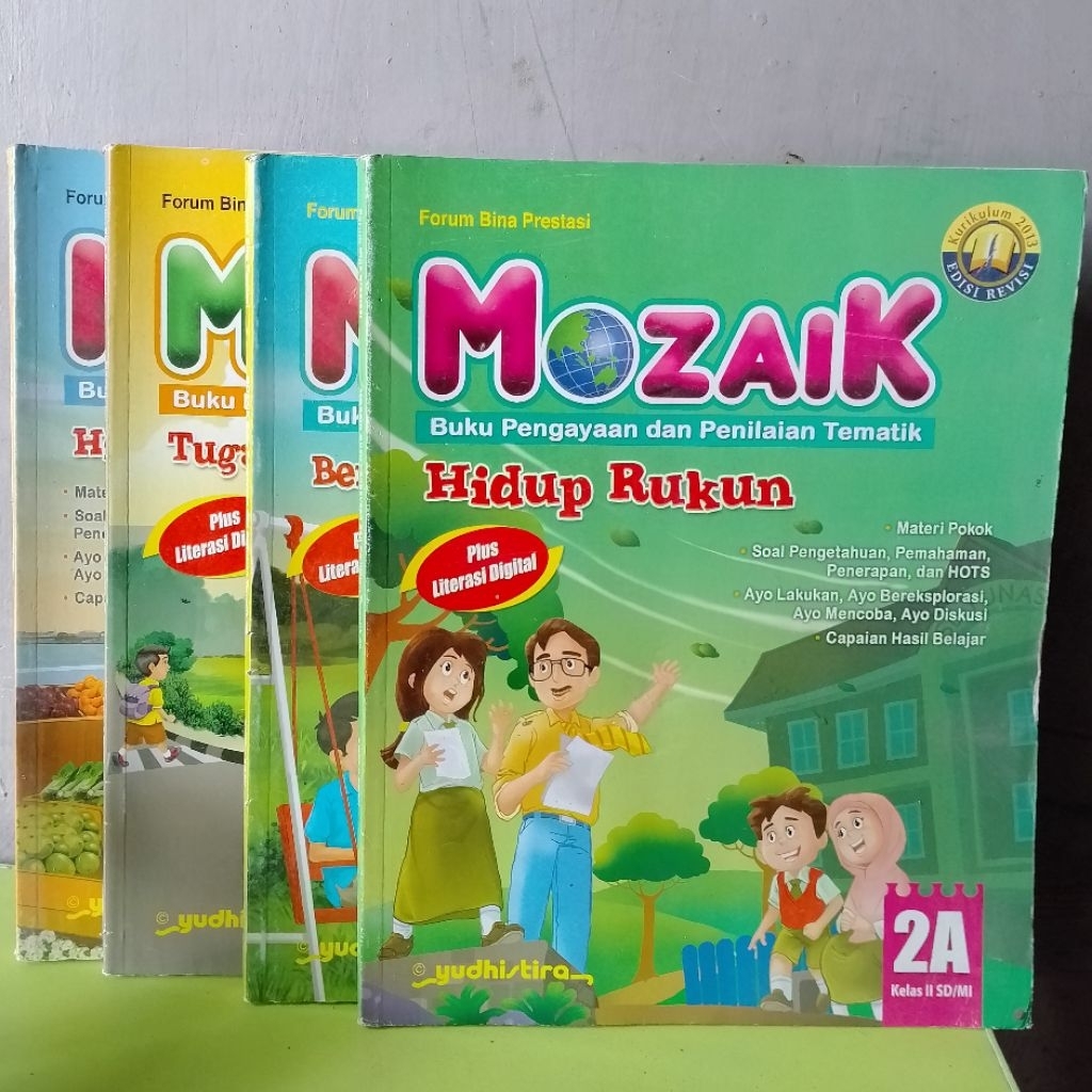 MOZAIK UNTUK SD/MI KELAS 2 2A, 2B, 2C, 2D PENERBIT YUDHISTIRA