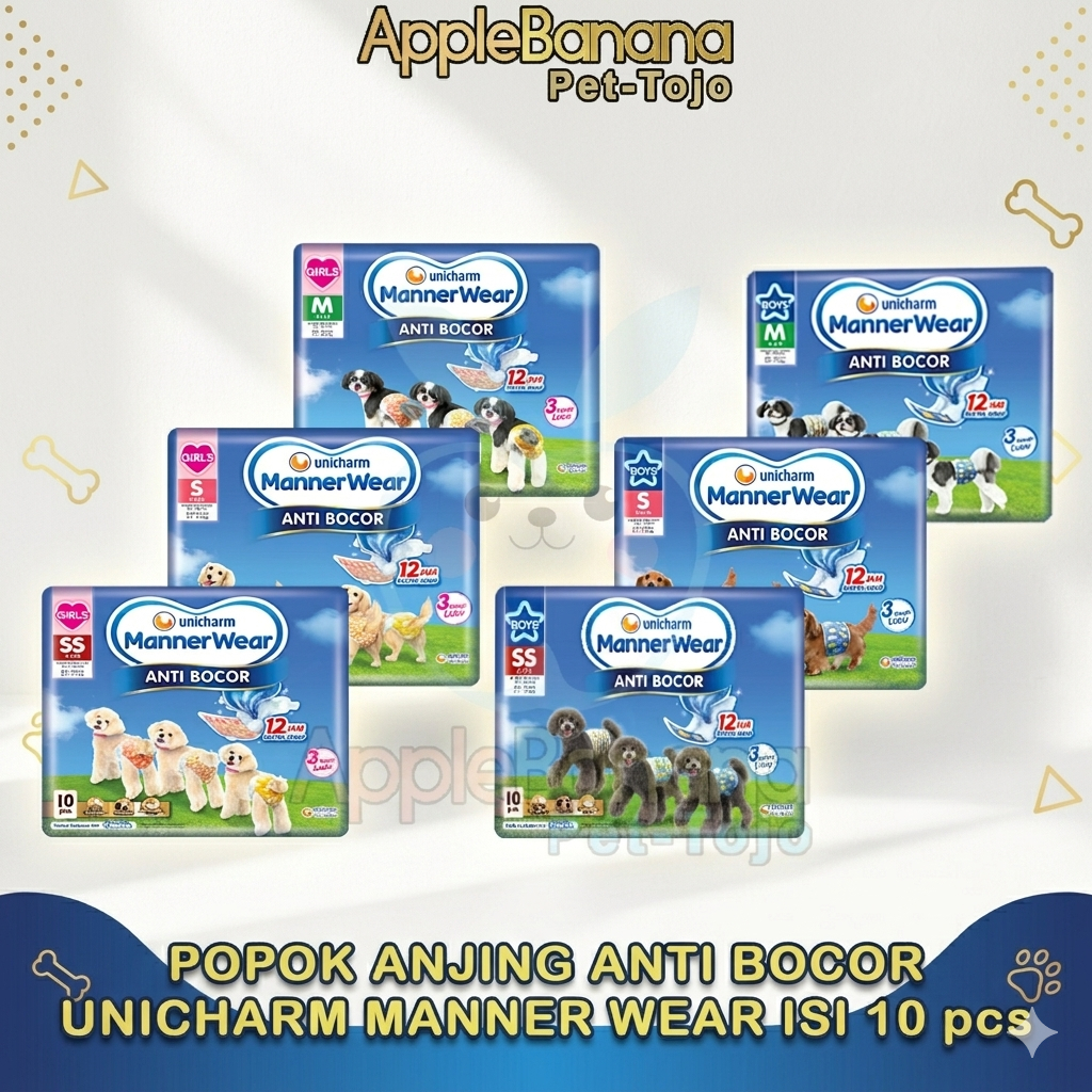 POPOK UNICHARM Manner Wear Pet Popok Anjing Diapers BOYS GIRLS