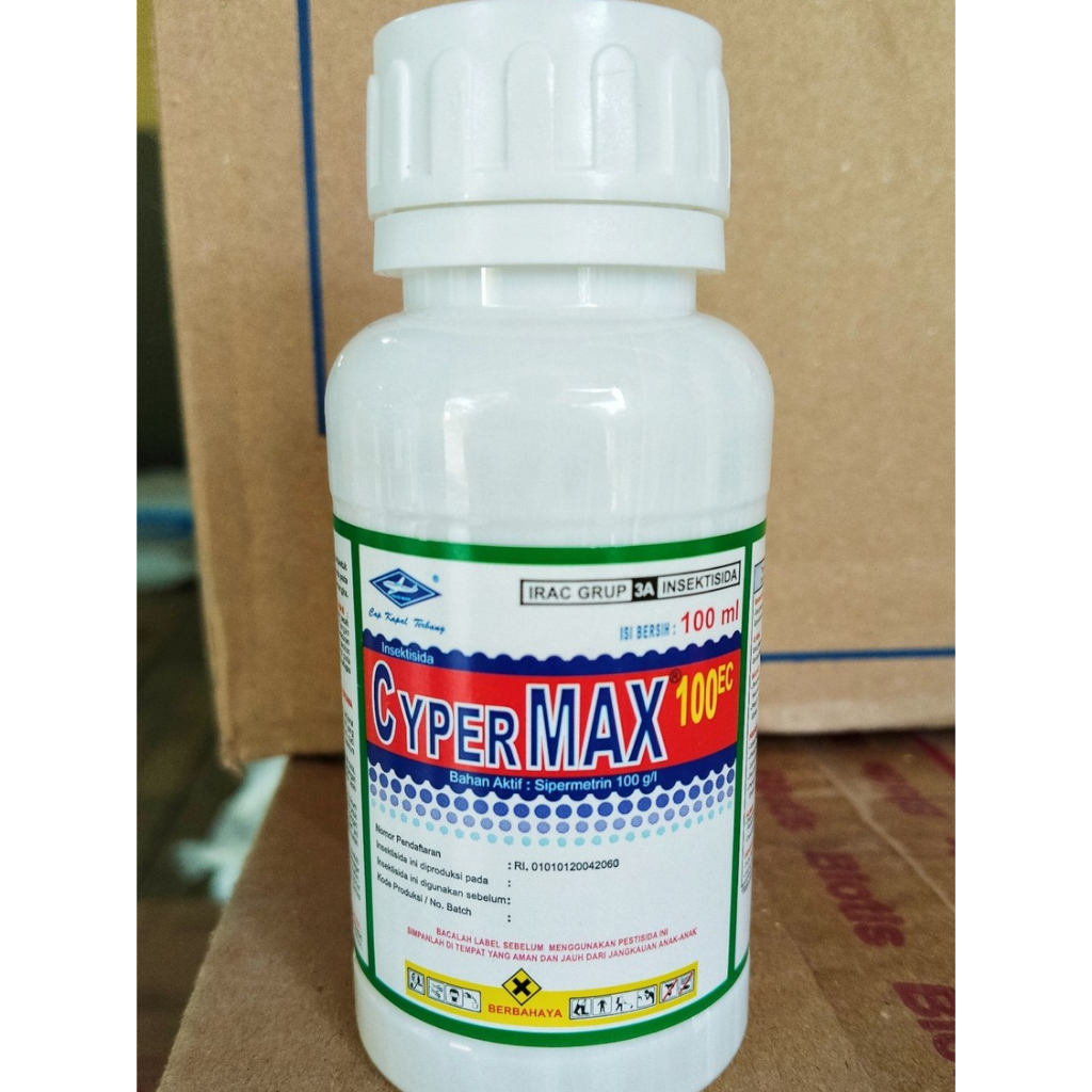 Insektisida Cypermax 100 EC 100 ML - Racun Kontak dan Lambung berbentuk pekatan kuning yang efektif 